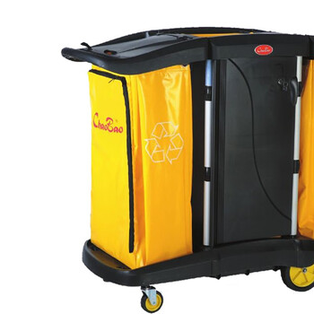 超宝（CHAOBAO）D-011-2B 多用途带盖清洁手推车 手推杂物车保洁车布草车物业商场酒店客房服务车