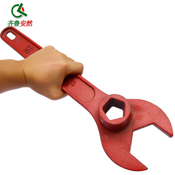 齐鲁安然 消防栓扳手 室外地上消火栓扳手 加厚烤漆扳手 红色 大号加厚 开口60mm