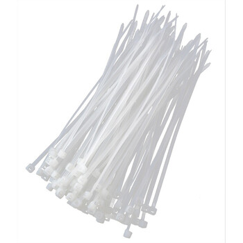 百舸 尼龙扎带 自锁式扎带 白色扎带 管道绑扎带 线路捆扎带 4mm*200mm 500条装