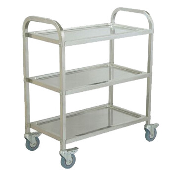 超宝（CHAOBAO）D-14A 不锈钢三层餐车（中号） 移动置物架 大堂茶水饮料车移动茶水甜品车