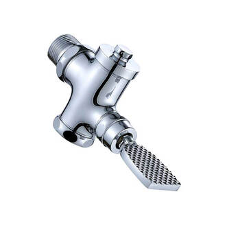 星期十 脚踏小阀体-1寸DN25 铜入墙式冲洗阀蹲便器脚踏式冲洗阀 入墙式厕所冲洗阀定制