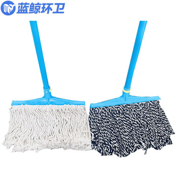 蓝鲸环卫 蓝白40cm 加厚棉线老式普通宽头线吸水地拖 LJHW-9062
