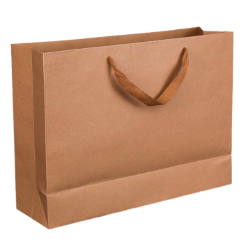 联嘉 加厚牛皮纸手提袋 横款 购物袋 烘焙包装袋 商用礼品包装纸袋 43x32x14cm 