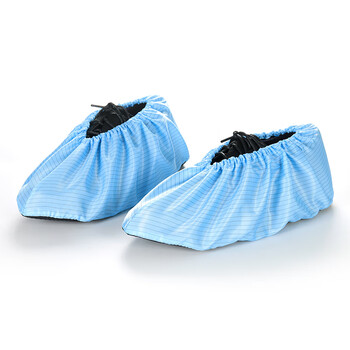 星工（XINGGONG）防静电防尘鞋套 无尘室脚套 软底点胶防滑可水洗 10付