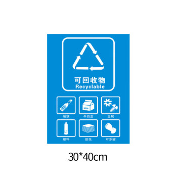 庄太太【C29-30*40cm】垃圾桶分类标识贴纸垃圾标识提示贴