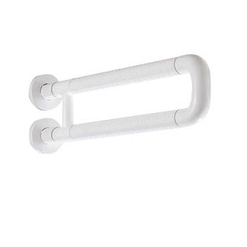 星期十 加固型60cm白色无腿厕所防滑扶手残疾人安全无障碍坐便器马桶加固栏杆定制