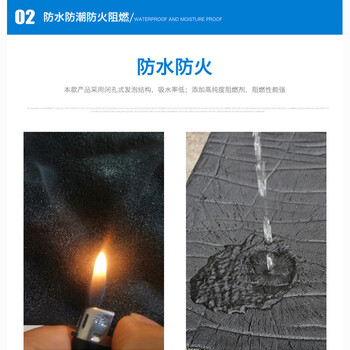 康迪普 防火隔音保温棉自粘阻燃海绵厚20mm橡塑墙面保温材料装饰填充吸音棉 8米*1米