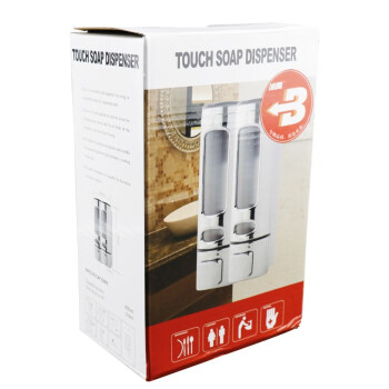 冰禹 BYrl-192 酒店厨房浴室卫生间皂液器皂液盒 按压瓶洗手液器沐浴乳盒按压器 白色双头