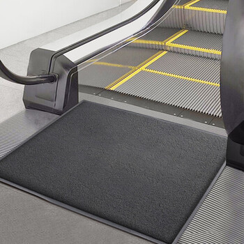 豫之韵 大门口欢迎光临地垫特厚进门大红色防滑垫丝圈门口迎宾电梯欢迎光临门垫脚垫 灰色无字 120*150cm