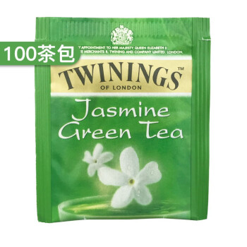 川宁TWININGS 茉莉花绿茶100茶包独立装 进口量贩装袋泡茶高档酒店