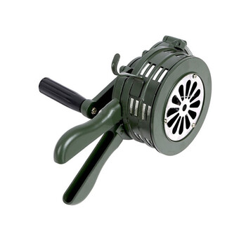 军星熠 LK-100 手摇报警器固定式高分贝防火防空警报器演习小号110db 绿色