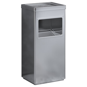 圣极光不锈钢垃圾桶商场烟蒂桶果皮箱710803可定制30*24*61cm