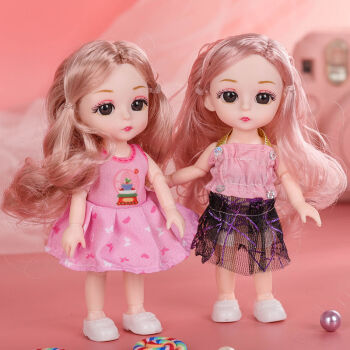8分芭比娃娃套装17厘米bjd13关节衣服换装可爱叶罗丽公主玩具女孩草莓