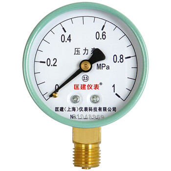 匡建仪表（CONJANT）Y-60 压力表0-1mpa水压表 自来水空气地暖压力测量M14*1.5螺纹