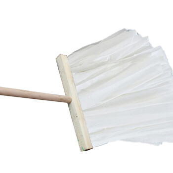 亿丽佳木杆墩布排拖老式尘推平头地板水尘拖宽头水泥地面地拖棉线吸水棉布拖（50cm无纺布）10把一组