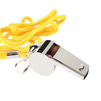 绿消 裁判口哨 金属口哨 哨子田径教练口哨篮球足球比赛使用户外求生哨子（常规金属款 纸卡装）8558