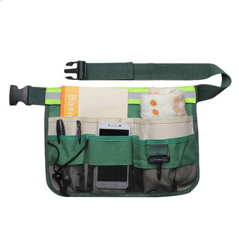 益美得  FW-2006 加厚牛津布清洁包餐厅门店服务员工具包保洁包腰包 新款绿色反光条