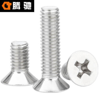 腾驰（CT）026 十字沉头螺丝 GB819 304不锈钢  M8*20（50支/包）