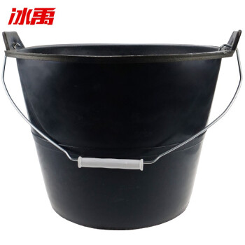 冰禹 BY-5038 泥瓦工塑料桶 建筑工地牛筋桶 加厚水泥桶 16.5cm常规款带提手