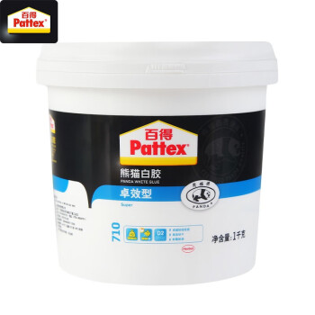 百得（Pattex） 熊猫白胶 白乳胶手工木工胶水 木材胶学生手工胶环保胶 卓效型710 1kg*12桶组合装