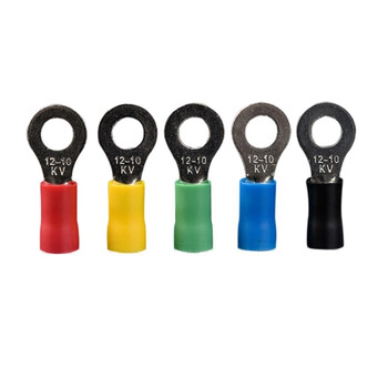 凤凰 圆形预绝缘端头 RV5-5-黄色（RV5.5-5-黄色)  紫铜冷压端子 接地线用圆形线耳 250只/包