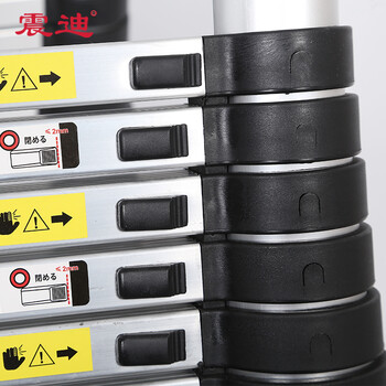 震迪铝合金伸缩梯多功能升降梯1.3+1.3米阁楼梯工程梯折叠梯直梯可定制SD0237