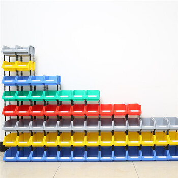 伏兴 组合式零件盒 加厚斜口塑料盒物料盒定制元件盒螺丝盒工具盒 Q6 520*250*190mm(默认蓝色)