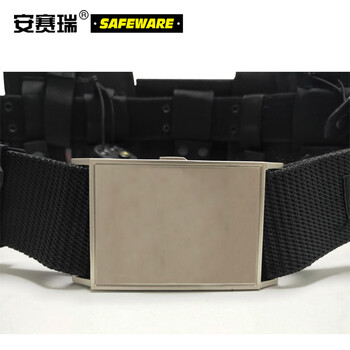 安赛瑞 安保巡逻多功能腰带八件套 户外执勤腰带 反恐防暴装备腰带 黑色 均码 10484