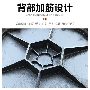 巨成 球墨铸铁井盖圆形重型雨水电力污水消防通信排水盖板沙井盖下水道窨井 Φ700承重10-15吨