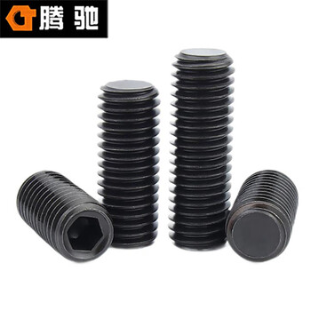 腾驰（CT）049 内六角平端紧定螺丝 碳钢 顶丝机米无头螺钉 12.9发黑  M5*8（600支/包）