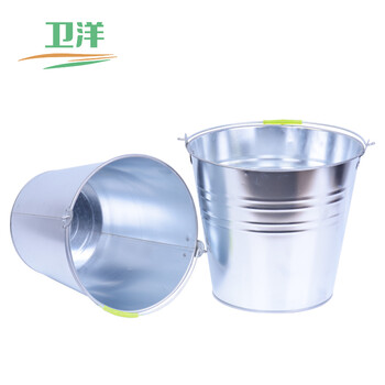 卫洋 WYS-218 铁皮水桶镀锌手提水桶老式储水桶圆形提水桶 10L