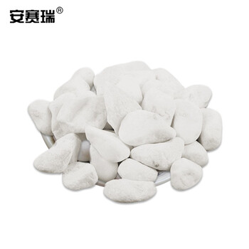 安赛瑞 白色石子（5kg）雪花白小白石子园艺绿植装饰铺面鹅卵石多肉铺面水族箱鱼缸石石径2-3cm 500044