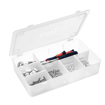 访客 FK 2个装零件盒9格带插片组合储物盒透明塑料收纳盒五金零件收纳盒黄色