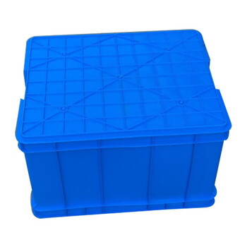 京云灿塑料周转箱长方形加厚可配盖熟胶箱货架收纳盒物流运输框550-350外600*485*360mm