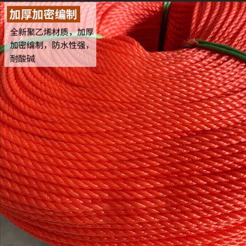 飞尔（FLYER）多功能尼龙绳 捆绑绳 户外搭建高强度韧性扎捆绳【红色 4mm 一卷100米】