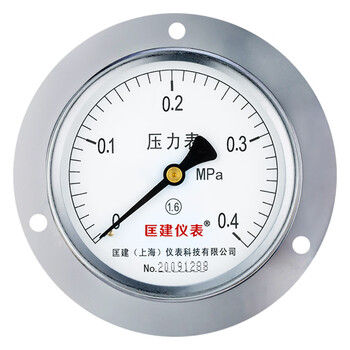 匡建仪表（CONJANT）Y-100ZT轴向带边压力表 液压表水压表气压表真空表0-0.40MPa