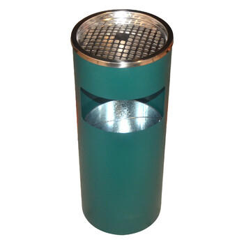 南 GPX-12B 丽格王 南方座地烟灰桶 垃圾桶公用不锈钢垃圾箱果皮桶 墨绿色 内桶容量12升