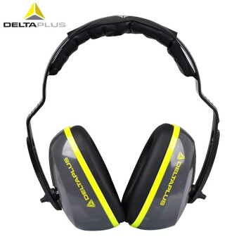代尔塔 隔音耳罩 降噪 轻便 舒适 防噪音 耳罩 灰黄色 SNR26 103006 1副装