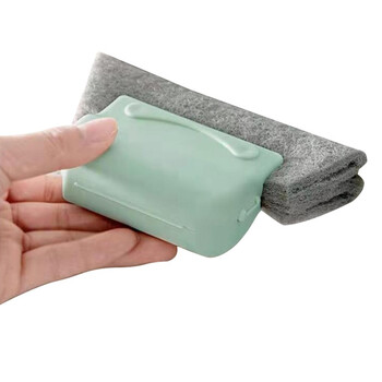 金诗洛 K522 窗户槽沟夹缝清洁刷子扫凹槽门窗沟清洁工具扫帚清理窗台缝隙刷 蓝色