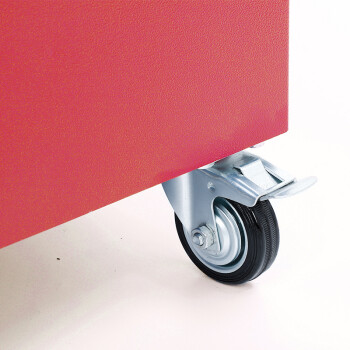 震迪工具车带锁式收纳柜车间零件柜可定制SD1628红单抽双开门