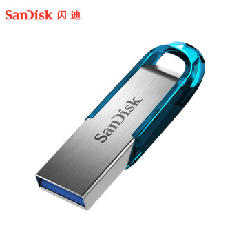 闪迪（SanDisk）64GB U盘 CZ73 时尚蓝色 安全加密 数据恢复 学习电脑办公投标 小巧便携 车载 大容量金属优盘