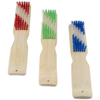 海斯迪克 鞋刷 多功能洗衣刷地板刷 21.5cm长 竹柄颜色随机 (6个起订) HKLY-76