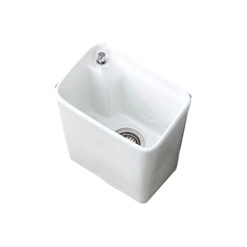 星期十阳台陶瓷洗拖把槽池卫生间落地式134台升级版一键下水+入墙龙头防堵下水器36cm*24.5cm*40cm定制