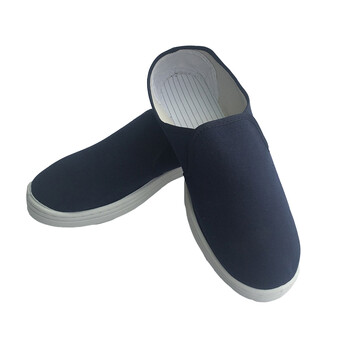 安美尚（ams）深蓝色中巾鞋 PVC底 布面 37码 5双（定制）