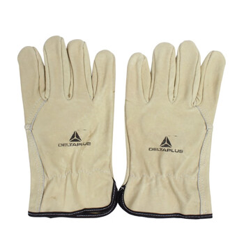 代尔塔（Deltaplus）204159（升级款204160）FB159全猪皮防护手套 弹性掌背舒适透气机械维修 9码 12副
