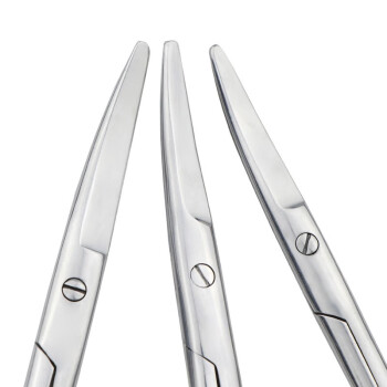 冰禹 BY-103 实验用剪刀 不锈钢实验室剪 手术剪刀  组织弯圆14cm