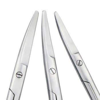 冰禹 BY-103 实验用剪刀 不锈钢实验室剪 手术剪刀 组织弯圆16cm