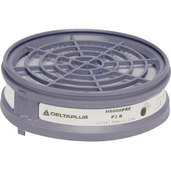 代尔塔（Deltaplus）105134 M6000 PREP3 长效型半面罩滤盒 P3防粉尘 配合M6000系列半面罩使用 定做 2个
