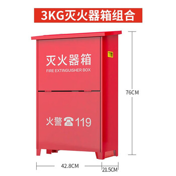 蓝炎 二氧化碳灭火器 机房精密仪器气体手提式3公斤干冰灭火器2具装箱子组合 消防器材 MT/3