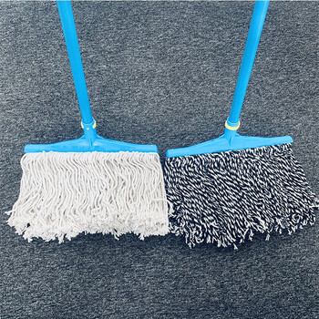 庄太太【蓝白40cm】物业酒店老式加厚吸水宽头棉线墩布拖把